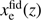 $ x_\mathrm{e}^\mathrm{fid}(z) $