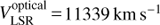 $ V_{\rm LSR}^{\rm optical} = 11339\,{\rm km}\,{{\rm s}^{ - 1}} $