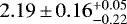 $2.19\,{\pm}\,0.16^{&#x002B;0.05}_{-0.22}$