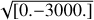 $ \sqrt {[0. - 3000.]} $