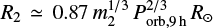 $ R_2 \simeq 0.87\,m_2^{1/3}\,P_\mathrm{orb,9 h}^{2/3}\,R_{\odot} $