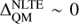 $\Delta _{{\rm{QM}}}^{{\rm{NLTE}}}\~0$