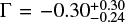 $\Gamma=-0.30_{+0.30}^{-0.24}$