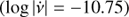 $ (\log|\dot{\nu}| = -10.75) $