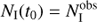 $$ \begin{aligned} N_{\rm I}(t_0)&= N_{\rm I}^\mathrm{obs} \end{aligned} $$