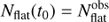 $$ \begin{aligned} N_{\rm flat}(t_0)&= N_{\rm flat}^\mathrm{obs} \end{aligned} $$