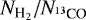 $N_{\textrm{H}_2}/N_{^{13}\textrm{CO}}$