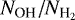 $N_{\textrm{OH}}/N_{\textrm{H}_2}$