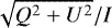 $\sqrt{Q^2&#x002B;U^2}/I$