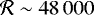 $\mathcal{R} \sim 48\,000$