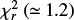 $ \chi_r^2 ({\simeq}\,1.2) $
