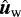 $\hat{\boldsymbol{u}}_{\textrm{w}}$