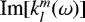 $\textrm{Im}[k_l^m(\omega)]$