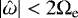 $\vert{\hat{\omega}}\vert < 2 {\mathrm{\Omega}}_{\textrm{e}}$
