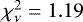 $\chi^2_{\nu} = 1.19$