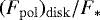 $(F_{\rm{pol}})_{\rm{disk}}/F_{\ast}$