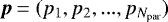 $\vec{p}=(p_{1}, p_{2},..., p_{N_{\textrm{par}}})$