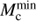 $M^{\rm min}_{\rm c}$