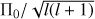 $ \Pi_0/\sqrt{l(l+1)} $