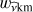 $ w_{{\widehat\nu}\mathrm{km}} $