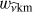 $ w_{{\widehat\nu}\mathrm{km}} $