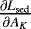 ${\ensuremath{\frac{\partial {{L_{\mathrm{sed}}}}}{\partial {{A_K}}}}}$