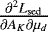 $\frac{\partial^2 L_{\mathrm{sed}}}{\partial A_K \partial \mu_d}$