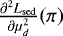 ${{\frac{\partial^2 L_{\mathrm{sed}}}{\partial \mu_d^2}}}(\pi)$