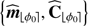 $ \{ {\widehat{\boldsymbol{m}}}_{\lfloor \phi_{0}\rfloor}, {\widehat{\boldsymbol{C}}}_{\lfloor \phi_{0}\rfloor}\}$