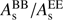 $ A_{\rm{s}}^{{\rm{BB}}}/A_{\rm{s}}^{{\rm{EE}}} $