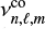 $\nu_{n,\ell,m}^\mathrm{co}$