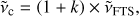 $$ {\tilde \nu _{\rm{c}}} = (1 + k) \times {\tilde \nu _{{\rm{FTS}}}},\ $$