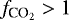 $f_{\textrm{CO}_2}>1$