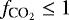 $f_{\textrm{CO}_2} \leq 1$