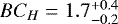 $BC_{H}=1.7^{&#x002B;0.4}_{-0.2}$