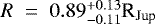 ${R}\;=\;0.89^{&#x002B;0.13}_{-0.11}\textrm{R}_{\textrm{Jup}}$