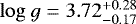$\mathrm{log}\:{g}=3.72^{&#x002B;0.28}_{-0.17}$