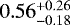 $0.56^{&#x002B;0.26}_{-0.18}$
