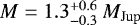 $M=1.3^{&#x002B;0.6}_{-0.3}~\textit{M}_{\mathrm{Jup}}$