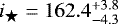 $i_{\bigstar}=162.4_{-4.3}^{&#x002B;3.8}$