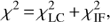 $ \chi ^2 = \chi _{{\rm LC}}^2 + \chi _{{\rm IF}}^2 , $