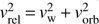 $ \textstyle v_\text{rel}^2=v_\mathrm w^2+v_\text{orb}^2 $