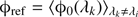 $ \begin{aligned} \upphi _{\mathrm{ref}} =\langle \upphi _0(\lambda _k) \rangle _{\lambda _k \not = \lambda _i} \\ \end{aligned} $