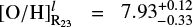 $ \mathrm{[O/H]}_{\mathrm{R}_{23}}^l = 7.93^{+0.12}_{-0.33} $