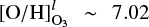 $ \mathrm{[O/H]}_{\mathrm{O}_3}^l \sim 7.02 $
