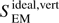$ S_{\text{EM}}^{\text{ideal,vert}} $