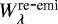 $W^{\textrm{re}\hbox{-}\textrm{emi}}_{\rm\lambda}$