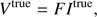 $ \begin{aligned} V^\mathrm{true}=FI^\mathrm{true}, \end{aligned} $
