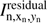 $ I_{\text{n,}{{\text{x}}_{\text{n}}}\text{,}{{\text{y}}_{\text{n}}}}^{\text{residual}} $