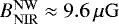 $B^{\rm{NW}}_{\rm{NIR}} \approx 9.6\,\mu\rm{G}$